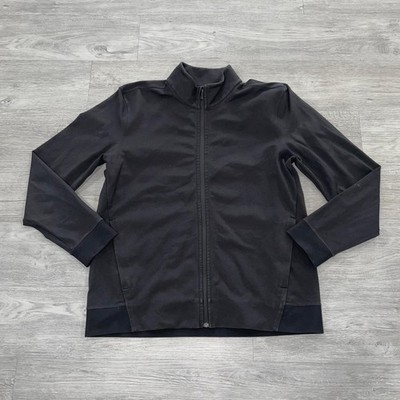 Lululemon Mainstay Jacket Black Full Zip Track Coat LM4538S Reflective Back XXL