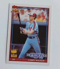 1991 Larry Walker Topps All-Star Rookie Baseball Card Montreal Expos Bp. rookie card picture