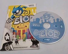 Nintendo Wii de Blob Game and Manual Only THQ 2007 Action Adventure E Rating