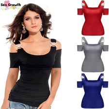 Blusas De Mujer Camisas Moda Blusa Casual Elegante Manga Corta Nueva Camisa Tops