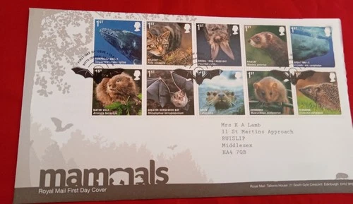 2010 Mammals Animals 10 GB Royal Mail Stamps First Day Cover Batts Corner SHS