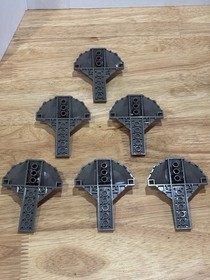 Lego Lot Of 6 Modified Plate 2 x 6 w 4 x 8 Half Saucer Stingray Pattern New Free