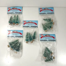 Lemax Enchanted Forest Lot of 5 Bags of Snow Covered Pine Trees 2" and  3"