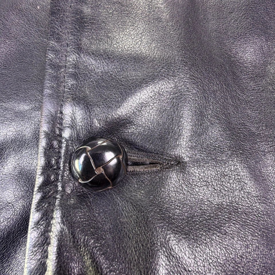 Chaqueta de cuero Cooper vintage años 70 forro extraíble talla 44 negra Foto 3 de 4