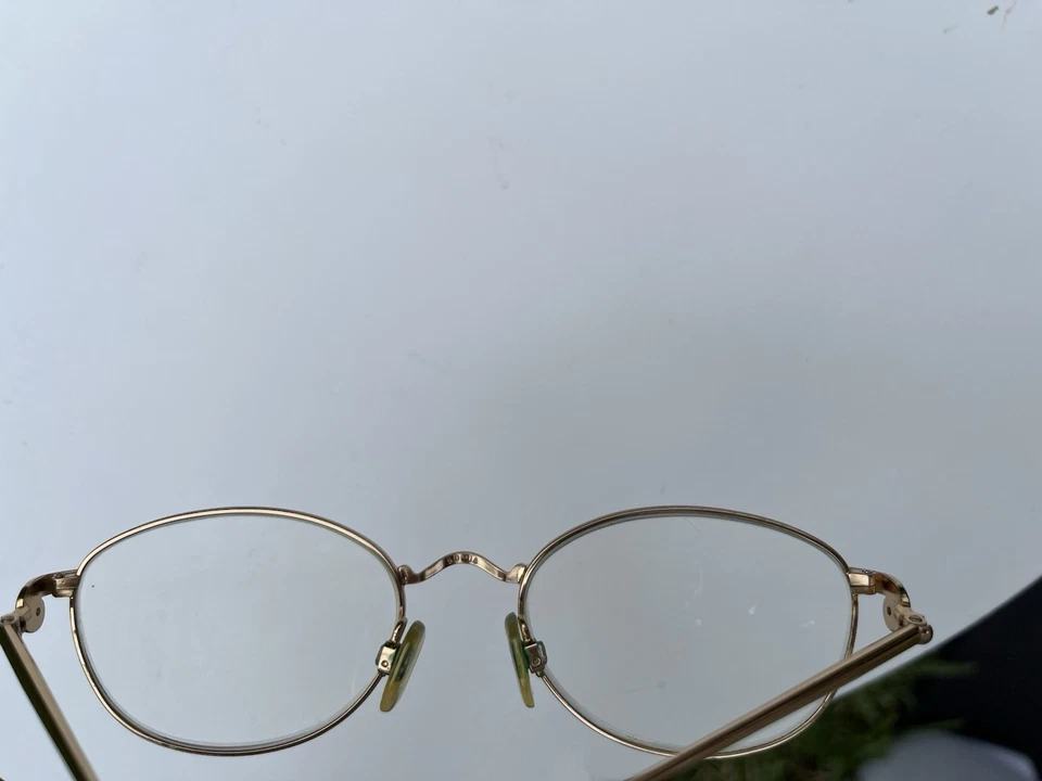 Ted Lapidus Raro Oro Wireframe Ovalado Gafas con Lentes Transparentes Francia De Colección Foto 3 de 4