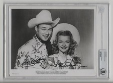 BAS Authenticated Roy Rogers Dale Evans Authentic Auto ow6