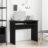 Schreibtisch Schwarz Eichen-Optik 90X50X74 Cm Holzwerkstoff