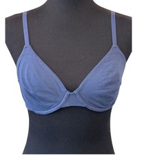 NEW SKIMS Navy BLUE Cotton Jersey T-Shirt Bra Size 32D