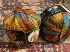 Lion Brand Yarn Incredible Ribbon 100 Nylon Copper Penny Lot of 2 Balls
