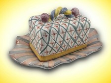 MacKenzie-Childs Monet Covered Butter Dish Bo...