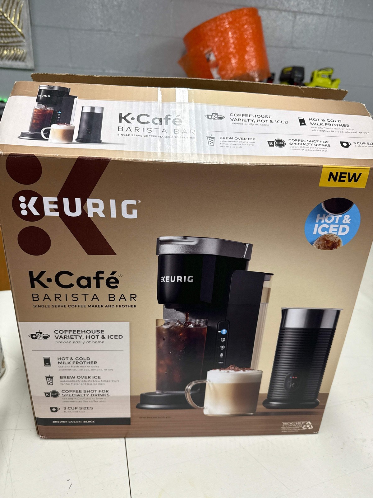Keurig K-Cafe Essentials Single Serve K-Cup Pod Coffee Maker, Black