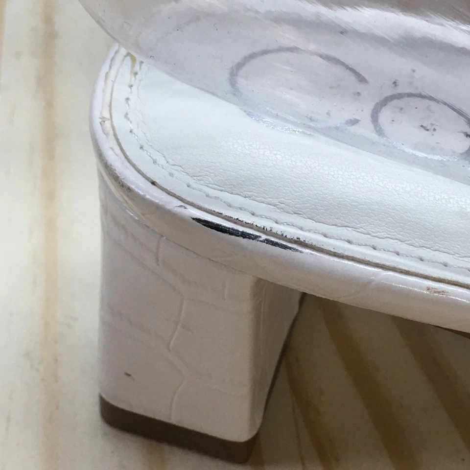 NUEVAS Sandalias Calvin Klein Para Mujer 7 M Jared Informales Sin Cordones Tanga Blanco Foto 2 de 4