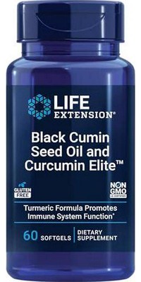 Life Extension Black Cumin Seed Oil and Curcumin Elite, Black Cumin, Turmeric 60