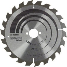 BOSCH Kreiss&auml;geblatt Optiline Holz, &Oslash; 216&nbsp;mm, 22 Z&auml;hne