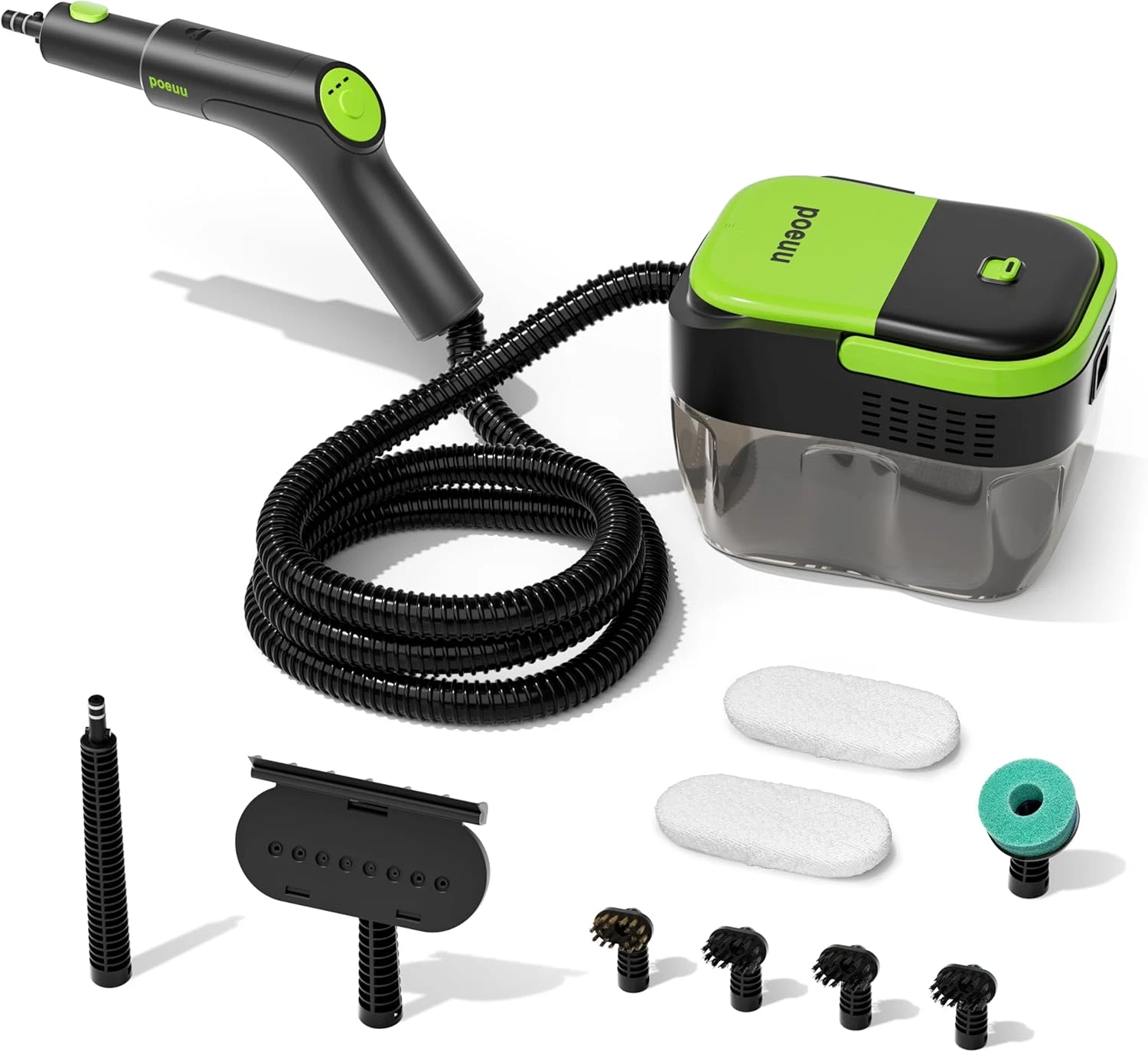 1500W Portable Steam Cleaner with 11 Accessories - Fast Heat-Up & Adjustable Han