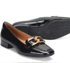 Sofft Black patent Leather flats shoes Women's 6