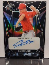 🔥2024 leaf metal 1st round gems Black prismatic auto Chase Petty 3/5🔥