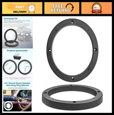 Universal 6.5" Car Door Speaker Mounting Ring Spacer Adapter - Easy Install, Dur