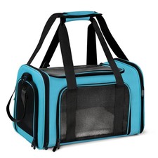 Henkelion Pet Carrier Small Medium 15lb Airline Approved Soft Sided Blue
