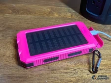20000mAh Solar Power Bank Waterproof Portable Dual USB Charger LED Flashlight