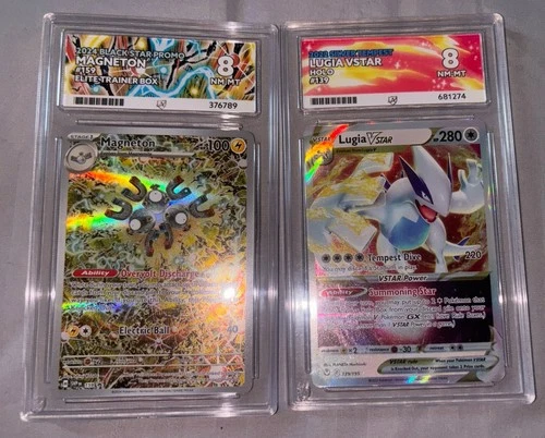 Ace Graded Pokemon TCG Card Bundle Lugia VSTAR + Magneton Black Star Promo Holo