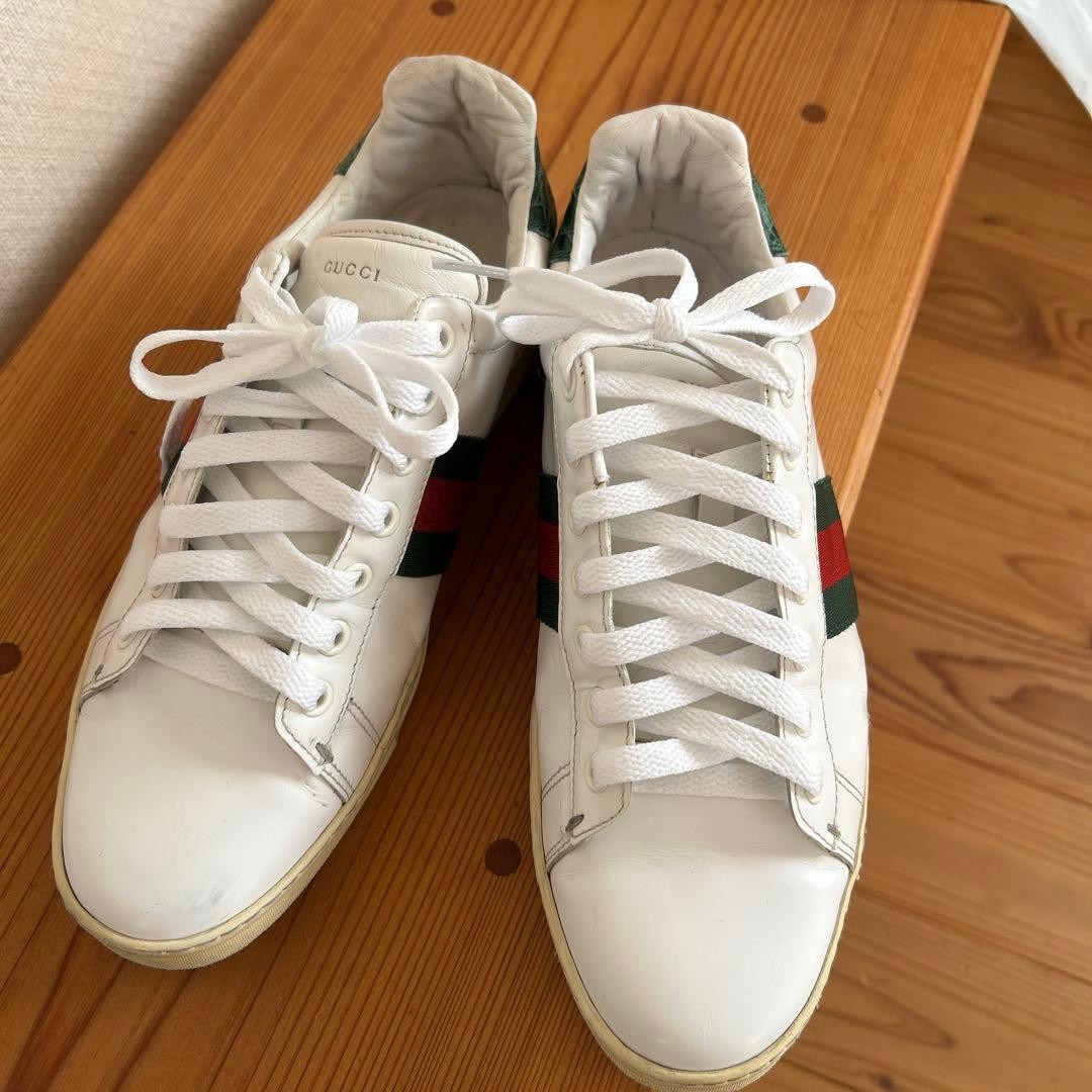Auth Gucci Leather Sherry Line White Low cut Sneakers EU36.5 US6.5 UK3.5 Women thumbnail 14