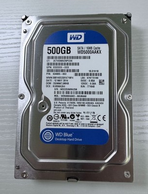 Western Digital 500GB HHD SATA Desktop Hard Drive WD Blue Internal WD5000AAKX