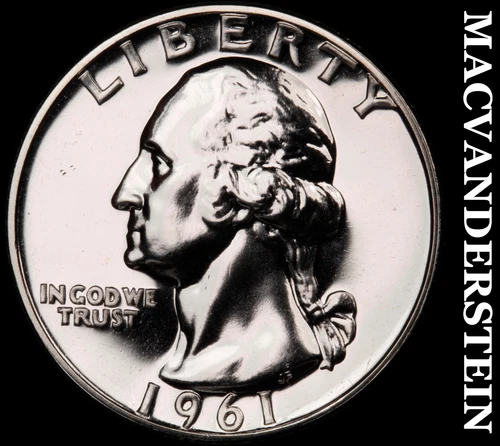 1961 Silver Washington Quarter - Choice Gem Proof  Lustrous  #G9191