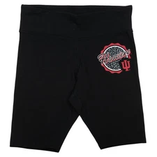 NCAA Indiana Hoosiers Women's Spandex Mid-Waist Shorts in Black, Small (4/6)