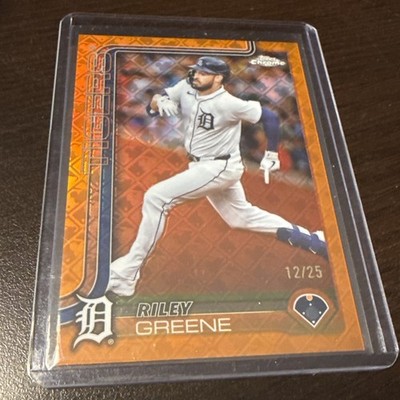 2025 Topps Chrome Logofractor Edition - Riley Greene Orange 12/25 Color Match!