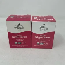 Earth Mama Organics Organic Nipple Butter 2 fl oz 2-Pack - Pink/White Box