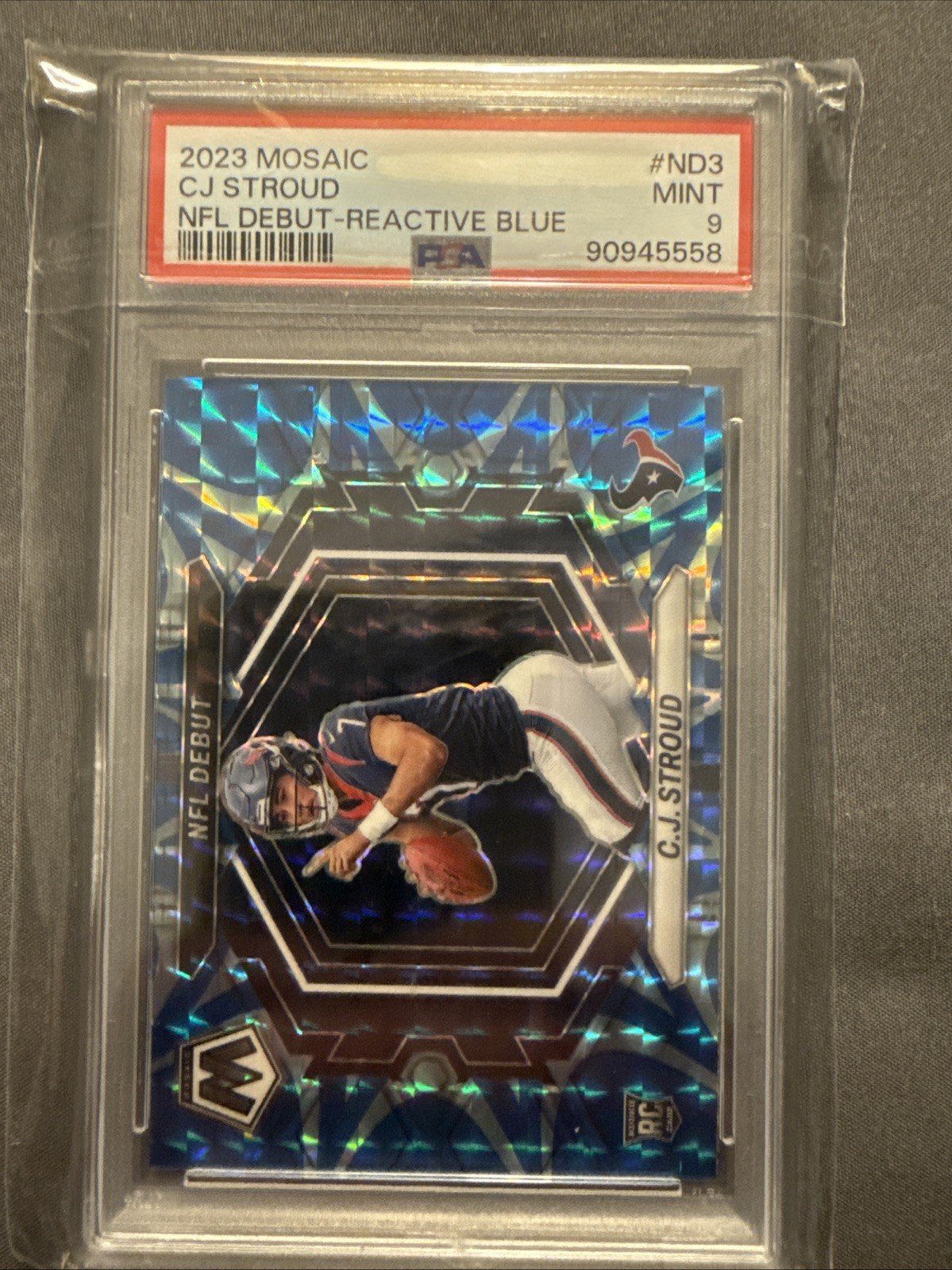 2023 Panini Mosaic - Nfl Debut C.J. Stroud #ND-3 Reactive Blue Mosaic Prizm (RC)