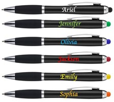 Multicolored Stylus LED Light Up Ballpoint Pens Custom Personalized - Men Women