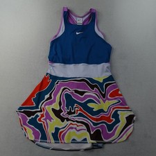 Nike Court Slam Melbourne Tennis Dress Womens L Multicolor Racerback Dri FDR6852