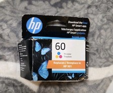 NEW HP 60 Ink Cartridge Tri-color Exp 08/2025 NEW SEALED CHARITY