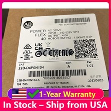 Allen-Bradley 22B-D4P0N104 /A PowerFlex 40 1.5kW 2 HP AC Drive US Free Tax