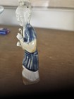 Vintage Chinese Porcelain Guanyin Kwan Yin Figurine Holding Scroll Blue White 8” — photo 7
