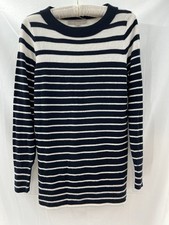 Loft Blue White Sweater Women S Striped Classic Preppy Nautical Coastal Beach
