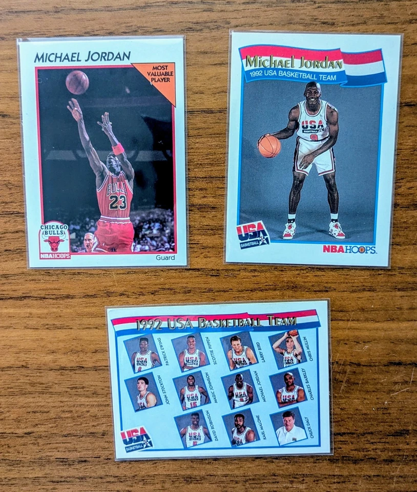 MICHAEL JORDAN Prototype 1991-92 NBA 682 Card Hoops Complete Set Dream Team HOF - Image 2 of 4