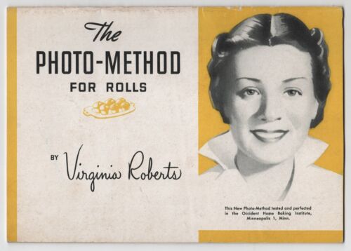 Vintage Recipe Book Rolls Baking Tea Ring Occident Flour PHOTO-METHOD FOR ROLLS - Picture 1 of 5