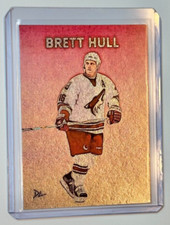 Brett Hull Platinum Plated Artist Signed "Phoenix Coyotes" Trading Card 1/1