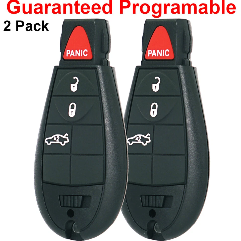 2 para Dodge Challenger Chrysler 300 2008-2014 entrada sin llave mando a distancia coche llavero Foto 3 de 4