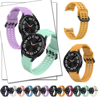 Sport Soft Liquid Silicone Band Watch Strap For Samsung Galaxy Watch 7 FE 6 5 4L