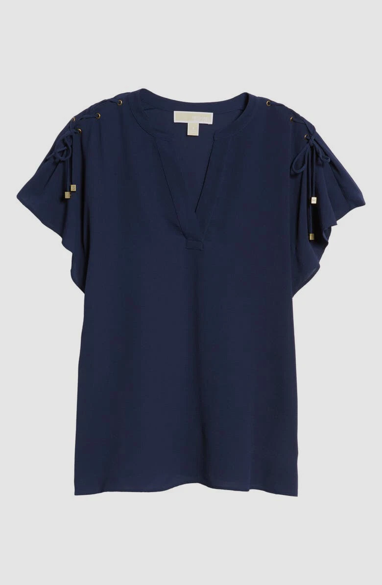 Michael kors flutter sleeve clearance top