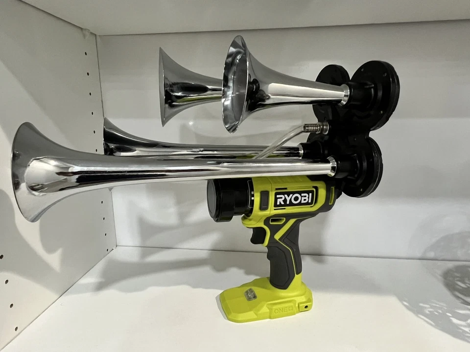 Ryobi 18v  Quad Air Train Horn (chrome version) - Image 3 of 4