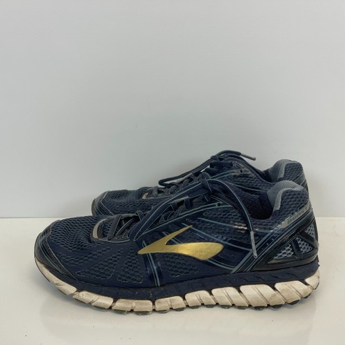 Brooks Beast 16 Road Running Shoes Blue Gold Womens Size 9.5 2E - Picture 1 of 6