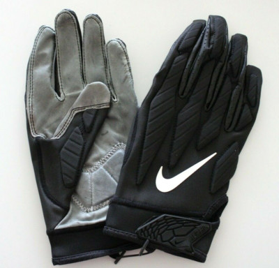 Nike NFL Superbad 5.0 Football Gloves Black/White Men's Medium Leather Palms PD