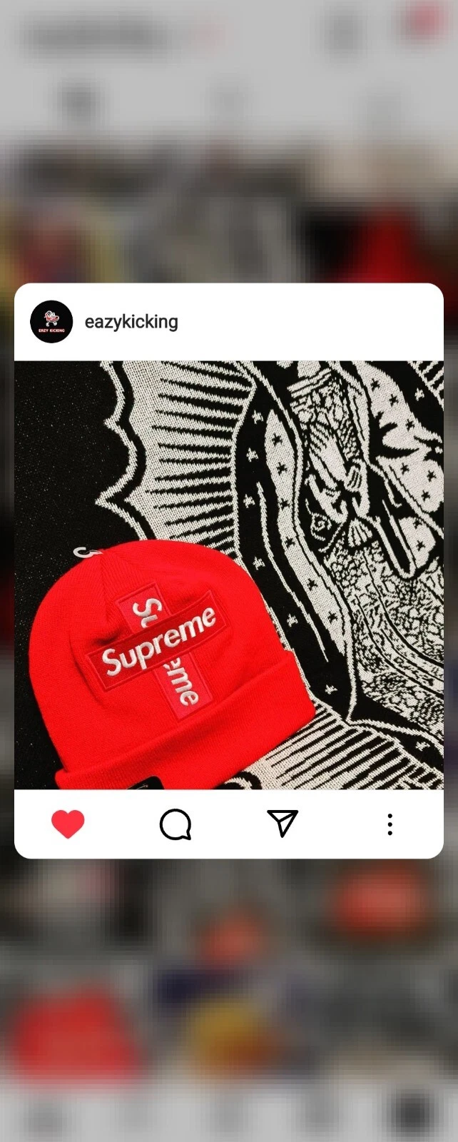 Beanie logo Supreme Cross