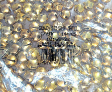 NEW Lot of 144 Gold Metal / Tin Jingle Bells 1/2" Christmas Craft Supplies