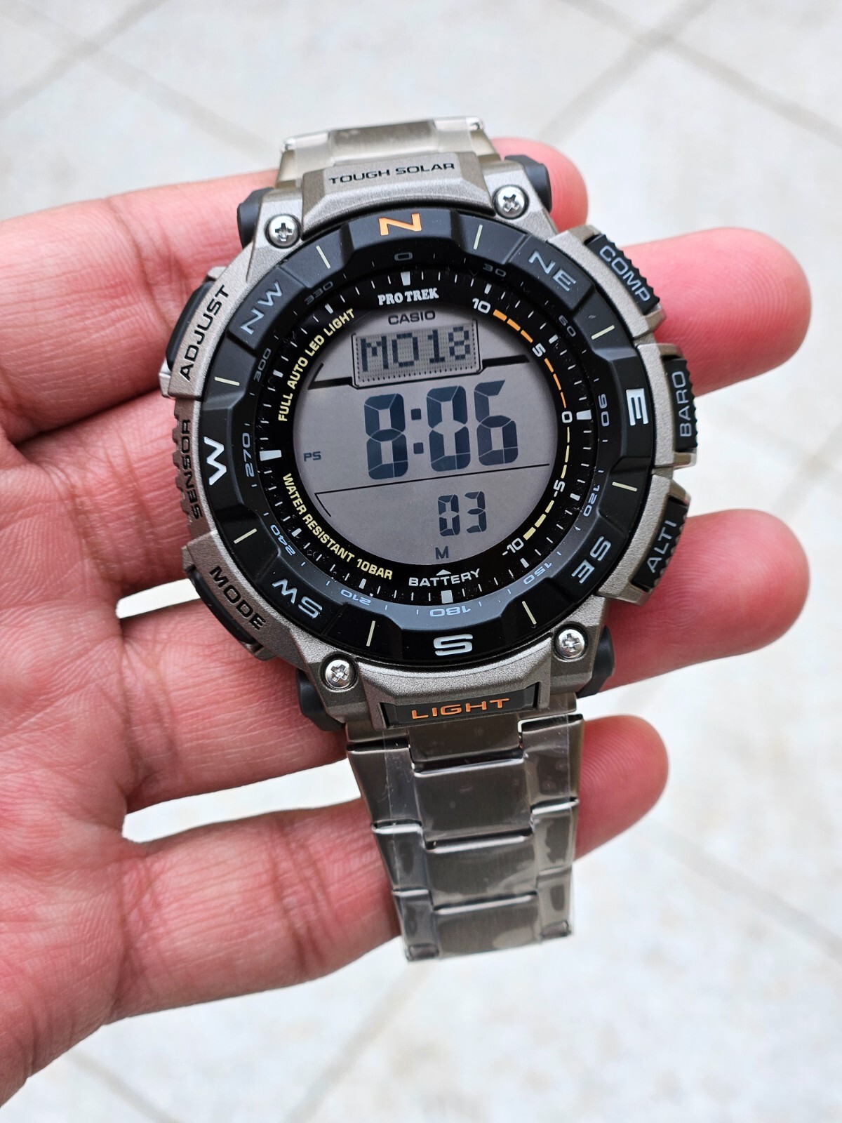 Casio Pro Trek Tough Solar Watch PRG-340T  Digital Compass Barometer Altimeter
